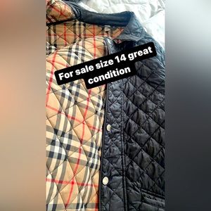 Authentic Burberry quilted boys jacket